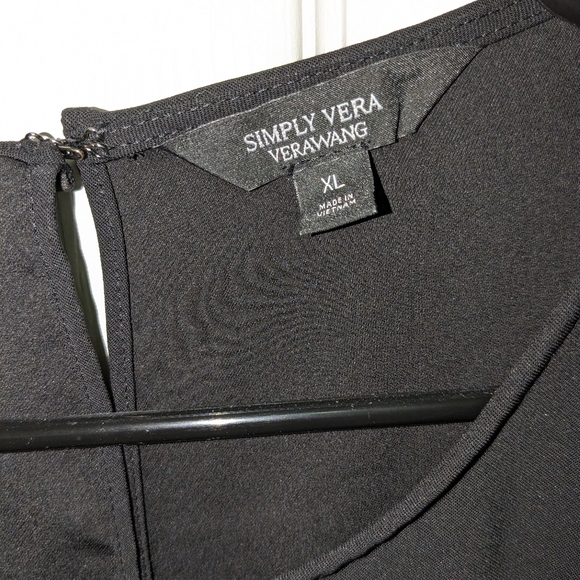 Simply Vera Vera Wang Bell-Sleeve Black Dress Ladies XL EUC - Picture 5 of 13